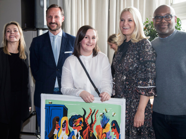 Tim Blacksmith presented the managing talent prize at Skaugum Estate. The prize is a collaboration between Blacksmith, Music Norway and the family of Per Eirik Johansen. Photo: Heiko Junge/NTB Scanpix. 